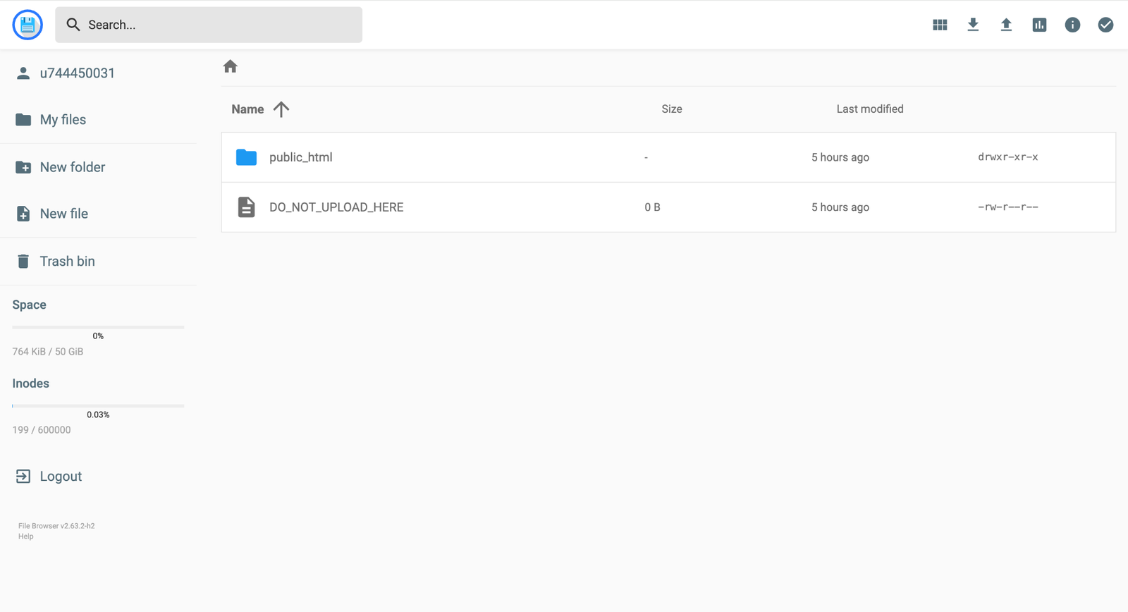 Mở thư mục public_html trong File Manager